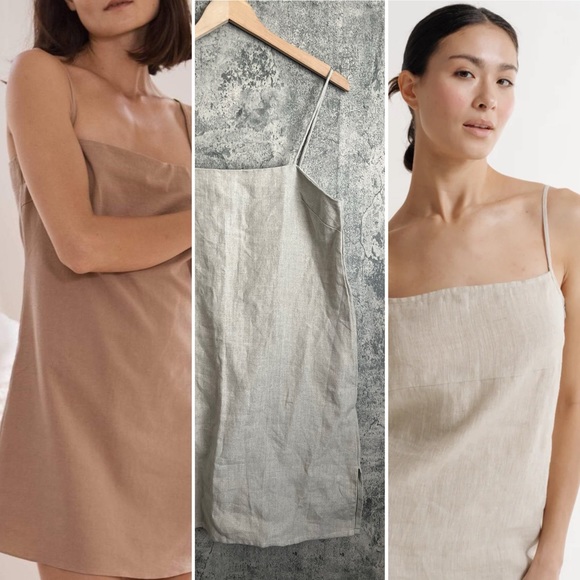 Simple Linen designer’s top tunic dress straps top - Picture 5 of 13